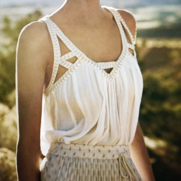 Anthropologie Tops - Anthropologie Vanessa Virginia Cutwork Gauze Tank
